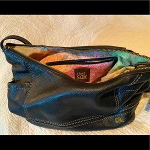Black Soft Leather Sak Over-the-Shoulder Bag